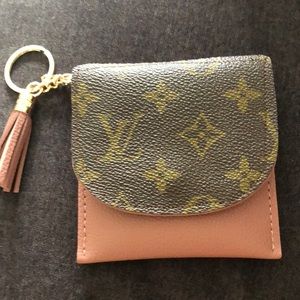 Upcycled from a Louis Vuitton bag! Card holder min wallet!